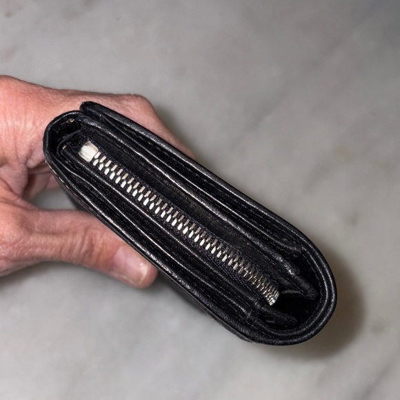 Coach Wallet Black Jacquard Signature Stripe Compact Sized Tri-Fold - Picture 5 of 11